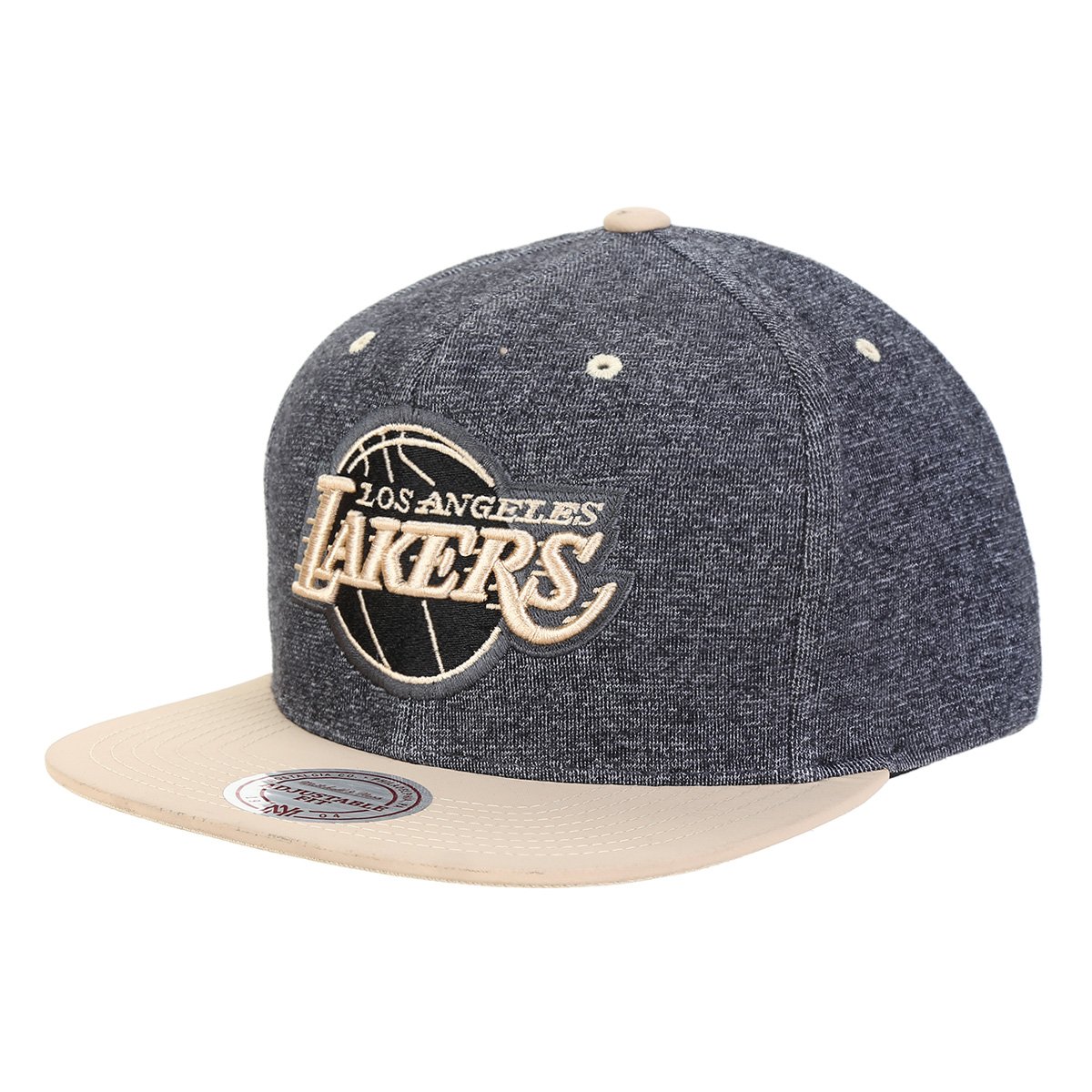 Boné Mitchell \u0026 Ness NBA Los Angeles Lakers Aba Reta Melange Jers - Cinza |  Loja NBA